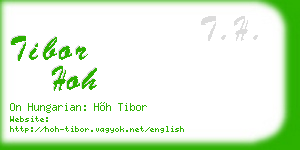 tibor hoh business card